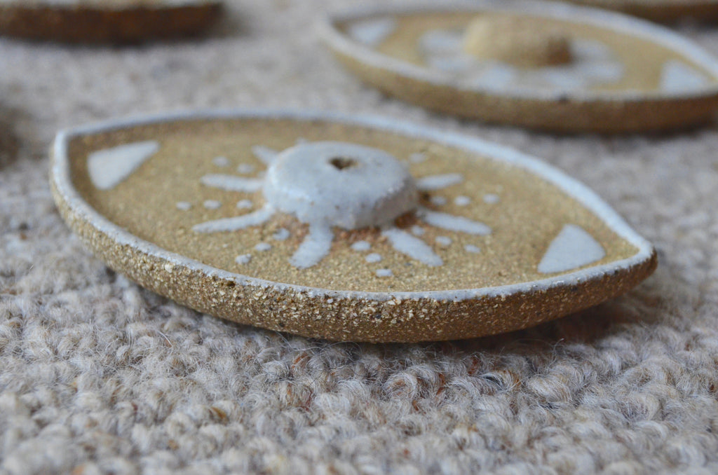 Handmade stoneware seer incense holder - Eat & Sip ceramics in Singapore