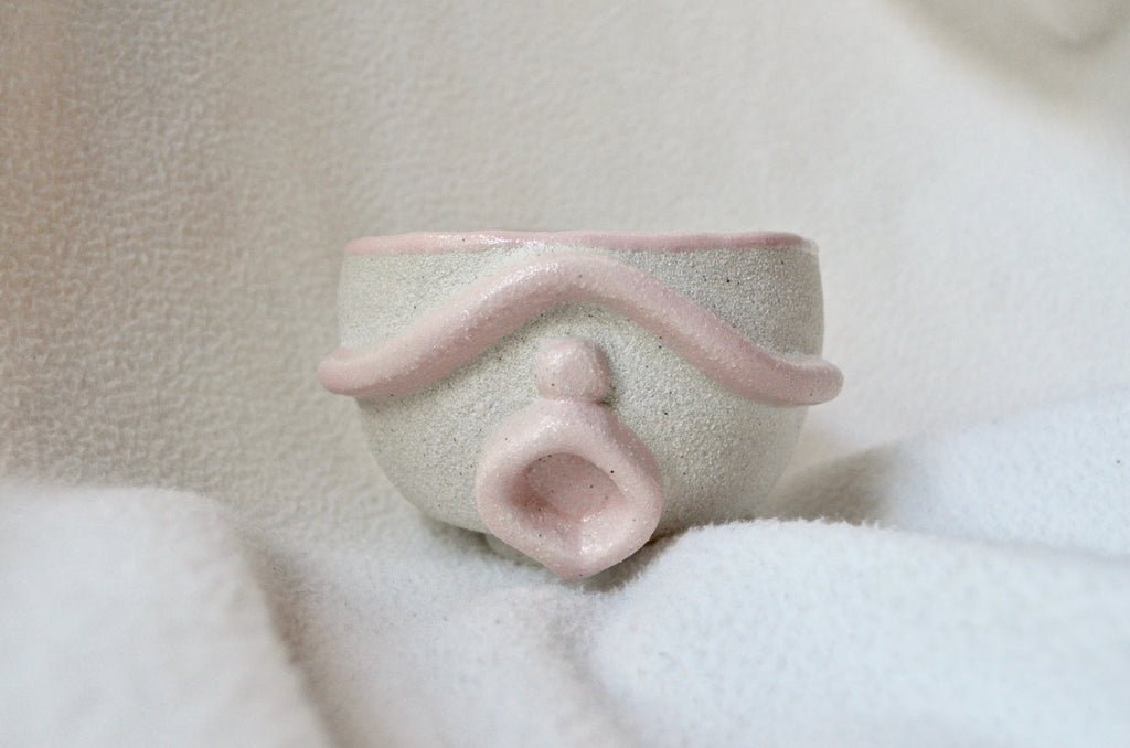 Handmade vulva bowl by Rachel Charge | Handbuilt pottery Singapore