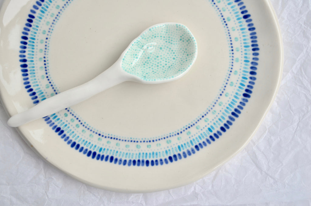 Handpinched porcelain spoon - Eat & Sip handmade ceramics