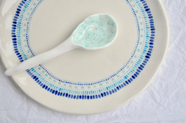 Handpinched porcelain spoon - Eat & Sip handmade ceramics
