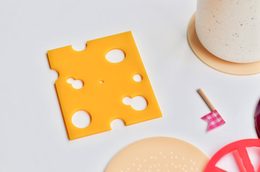 Handcut burger coaster - Unique gifts Singapore