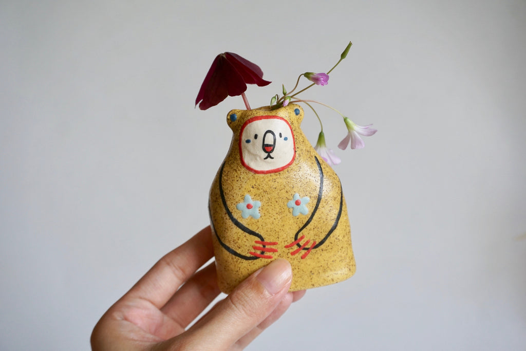 Handmade ceramic figurine vase | Neighborcraft Pottery Singapore