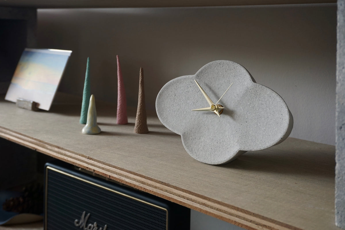 Cloud clock - Grey | Handmade ceramics Singapore Pottery – Eat & Sip
