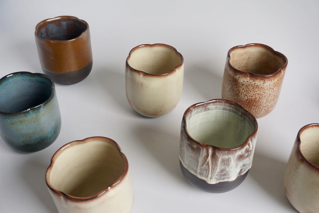 Handmade floret cup | Eat & Sip Pottery Singapore