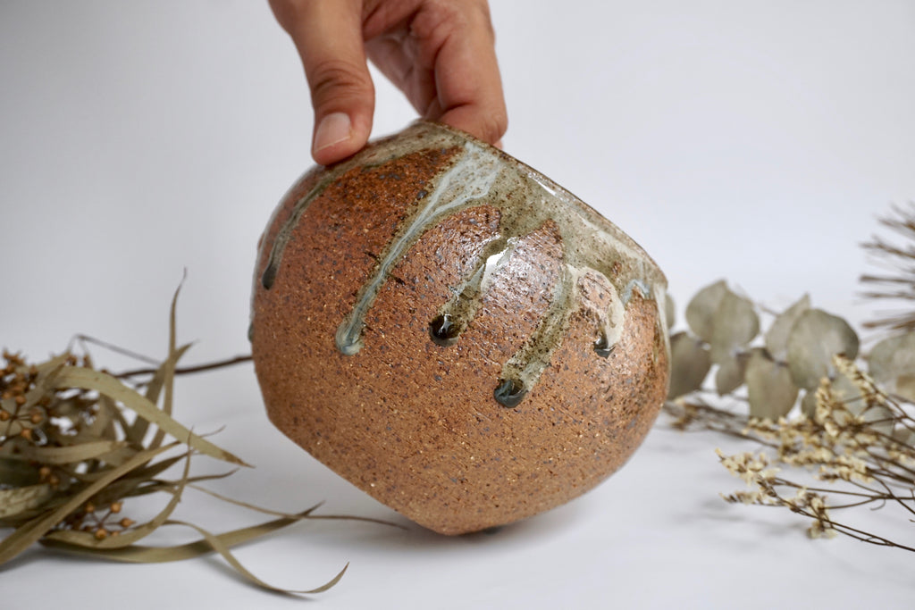 Handmade pottery Singapore vase | Eat & Sip
