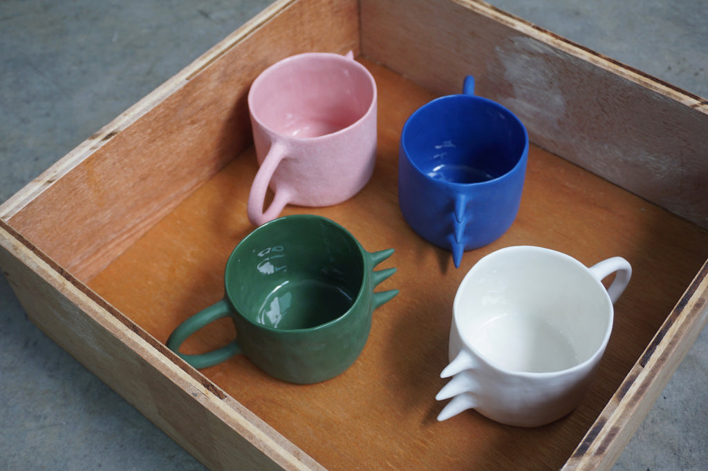 White dino mug | Eat & Sip handmade ceramics