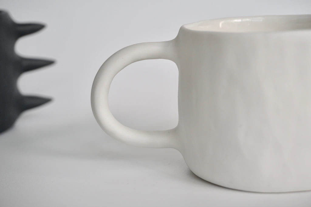 White dino mug  by Kira Ni | Eat & Sip