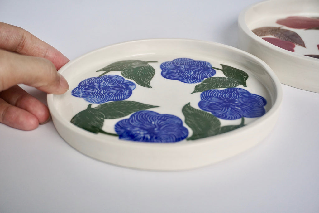 Handmade sgraffito plates Singapore | Eat & Sip