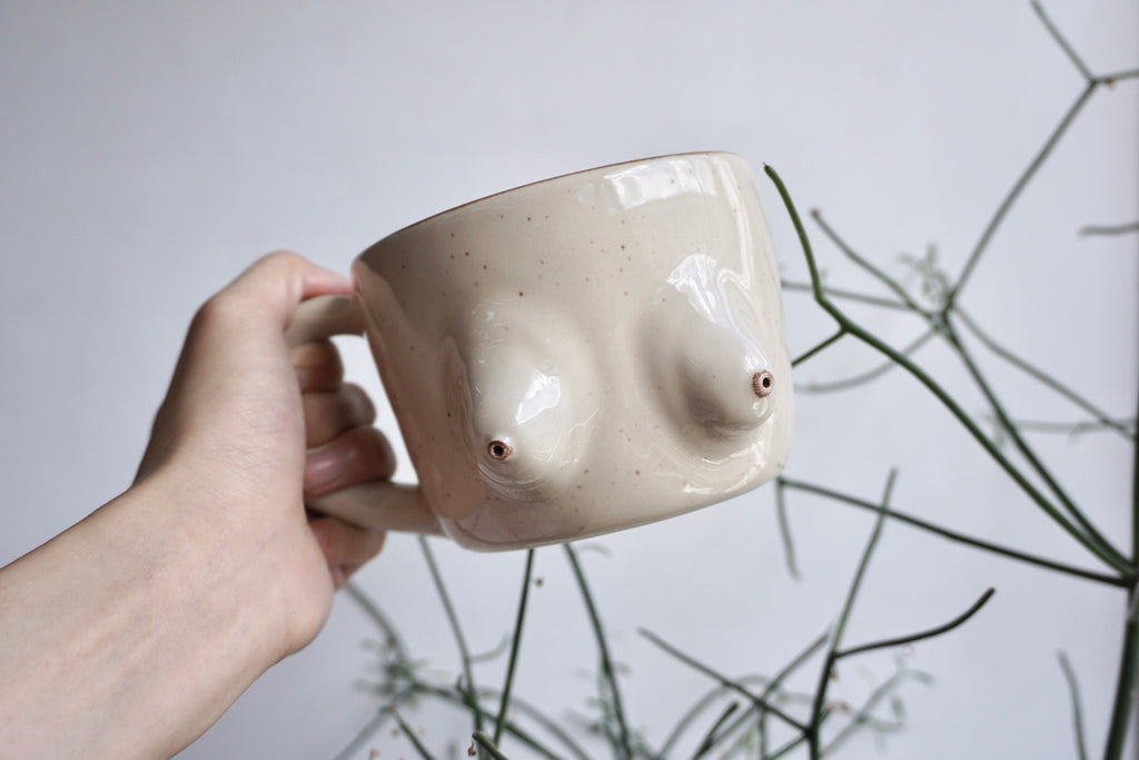 Handmade boobie mug by Pink Soy | Eat & Sip Ceramics Singapore