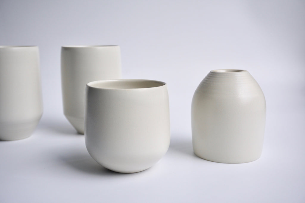Minimalist handmade ceramic teacups | Lerae Lim Pottery