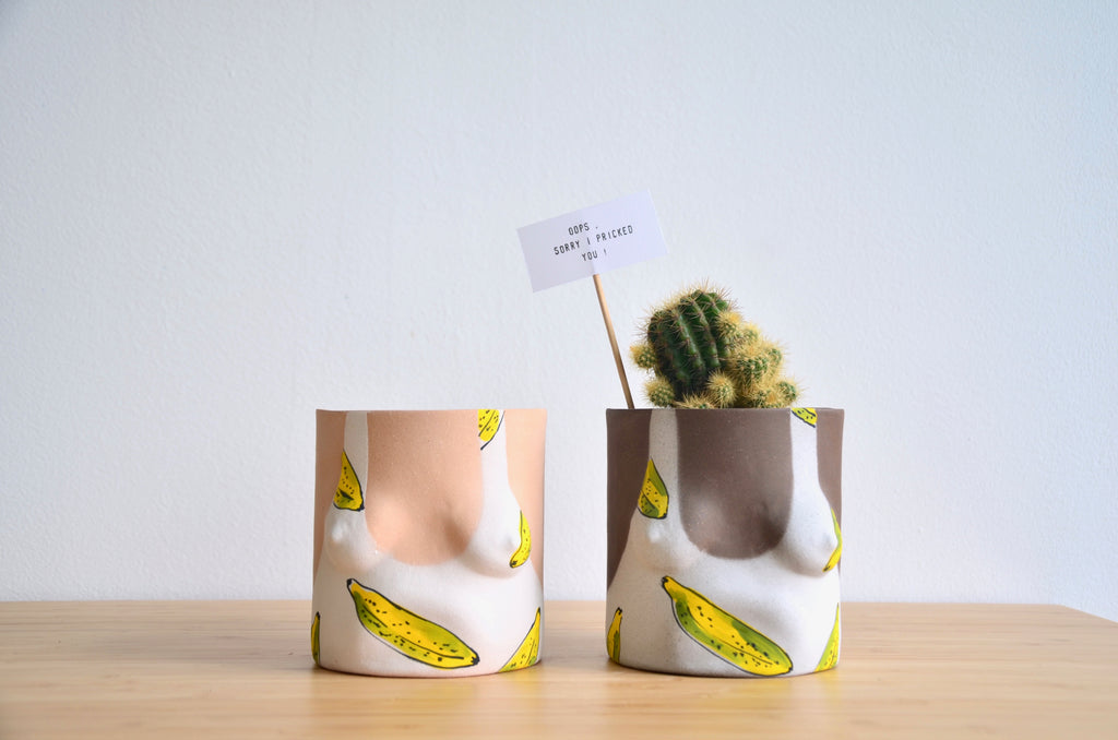 Group Partner Banana Female planters in Singapore - Eat & Sip handmade tableware