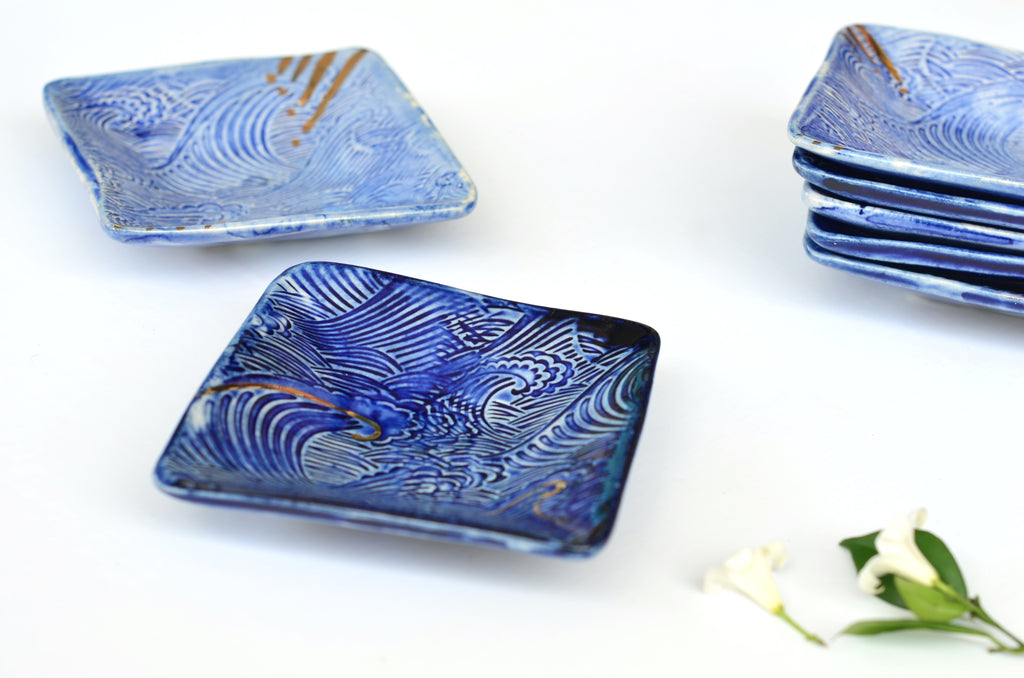 Handmade wave plates - The Tableware Curators sg