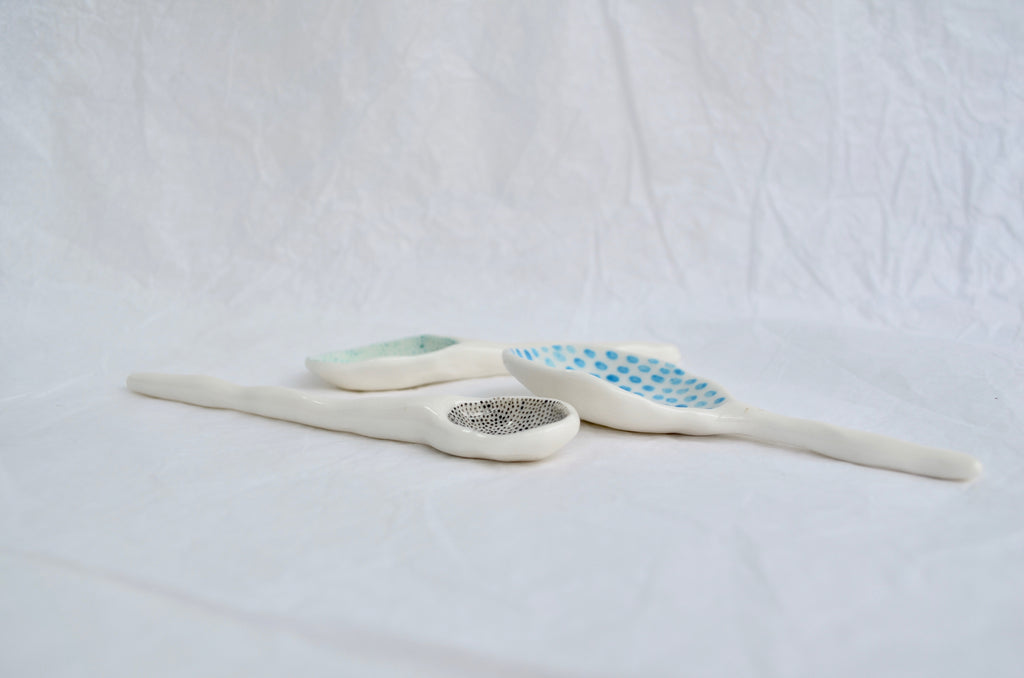 Handpinched porcelain spoon - Eat & Sip handmade ceramics