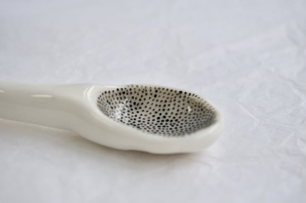 Handpinched porcelain spoon - Eat & Sip handmade ceramics