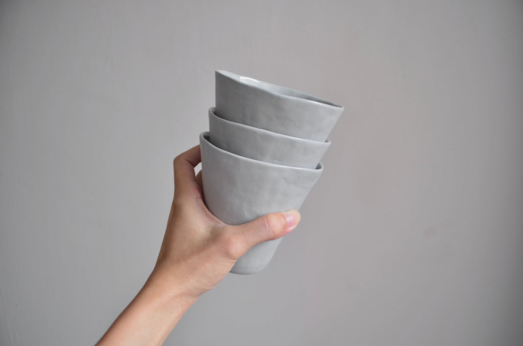 Handmade beaker hand-coil | Pottery Singapore