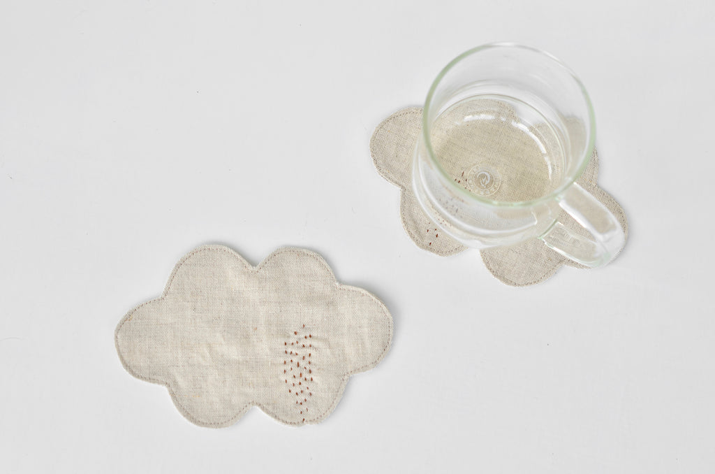 Hand sewn coasters by Masami Akatsuka | handmade tableware Singapore