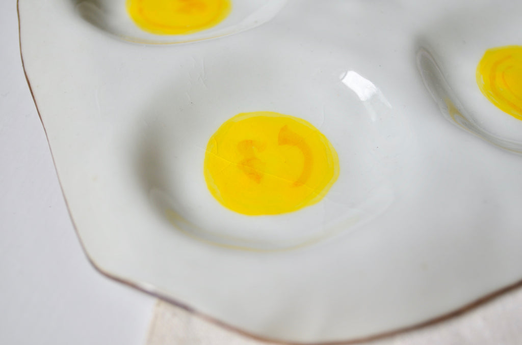 Ceramic egg yolk dish | Handmade tableware in Singapore