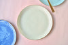 Handmade porcelain plates with gold rim - Eat & Sip ceramics
