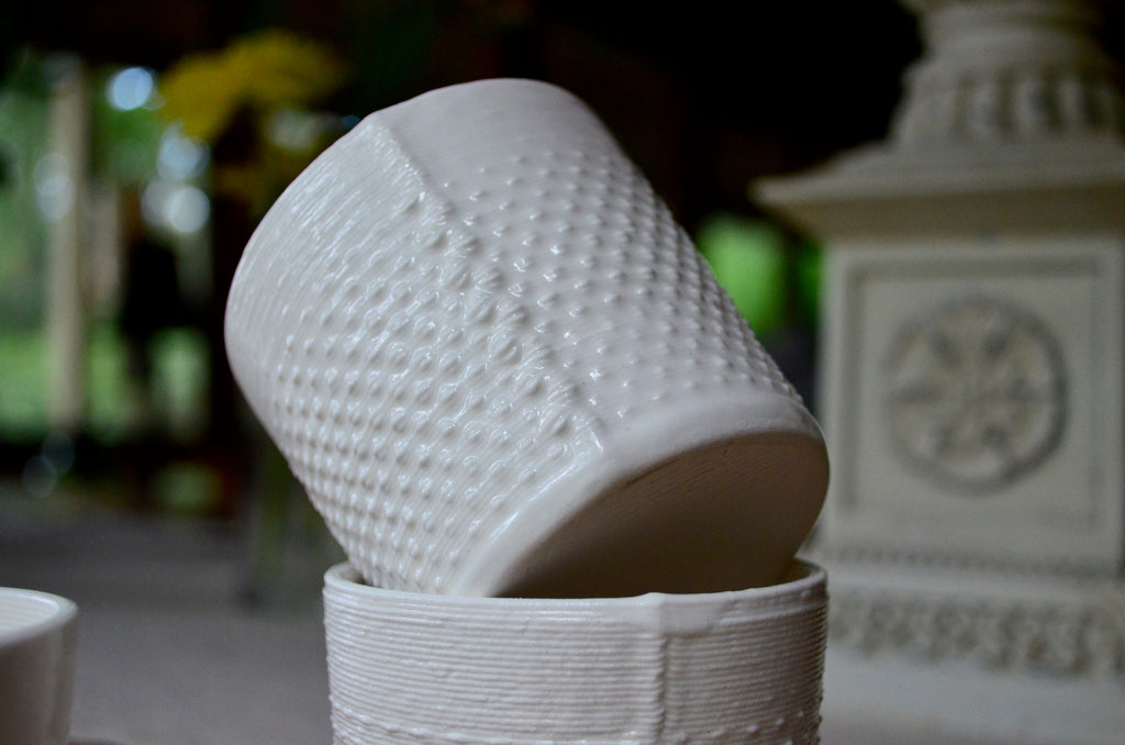 Unique tableware - 3D printed porcelain cups Singapore