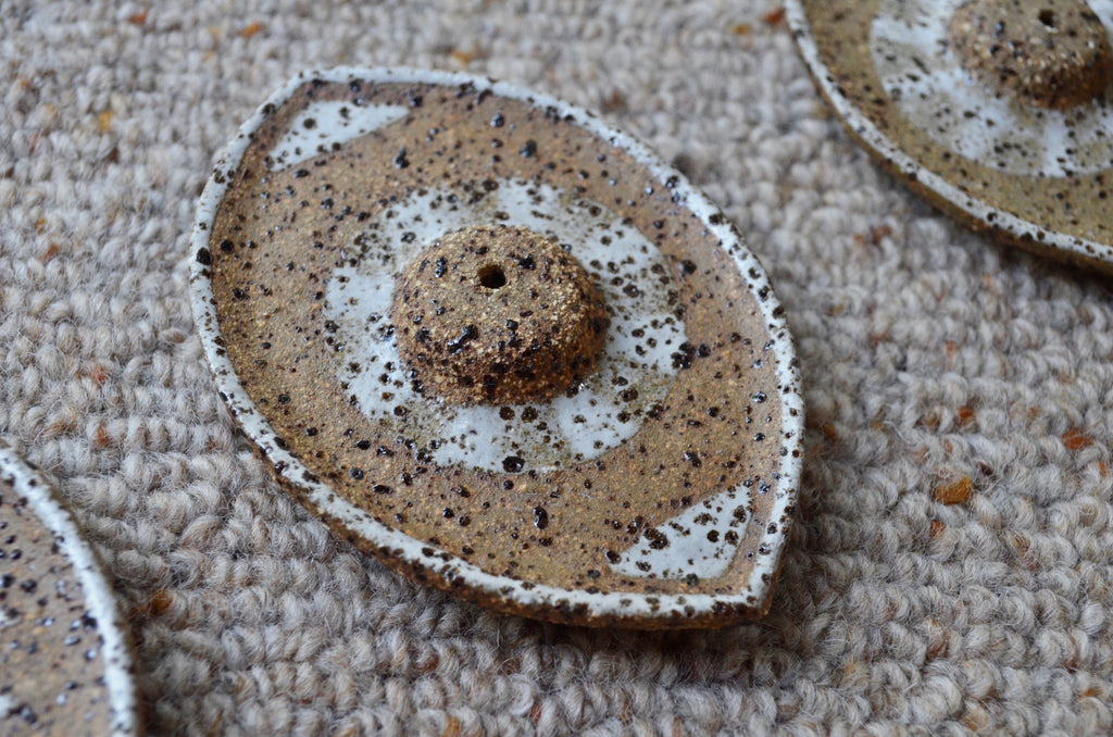Rachel Charge handmade ceramic incense holder | Handbuilt pottery Singapore