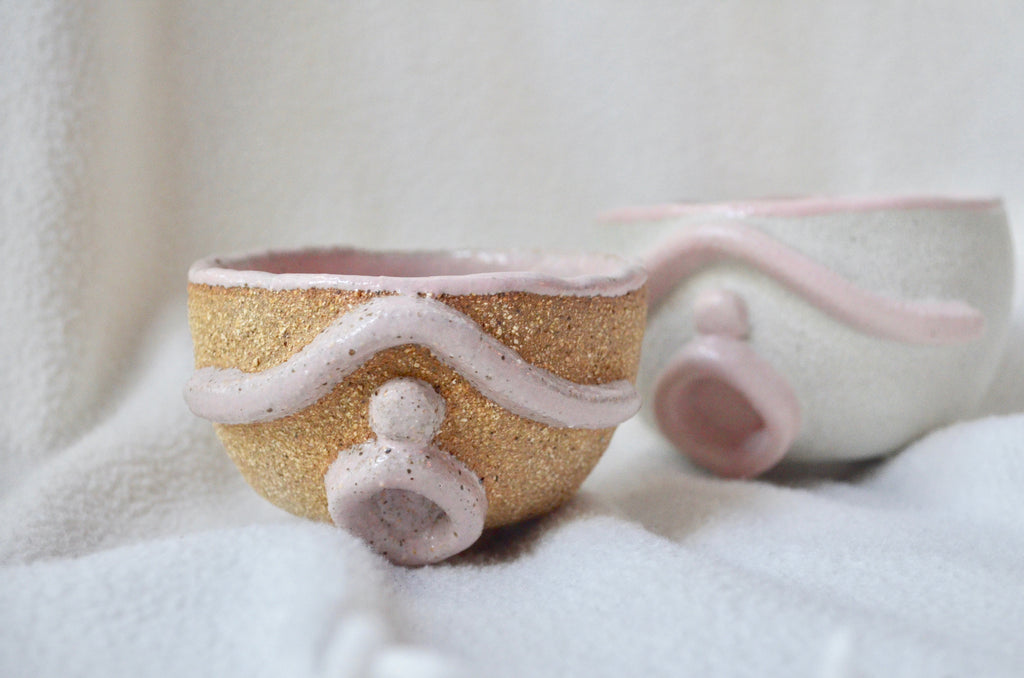 Rachel Charge vulva stoneware bowl | Handbuilt pottery Singapore