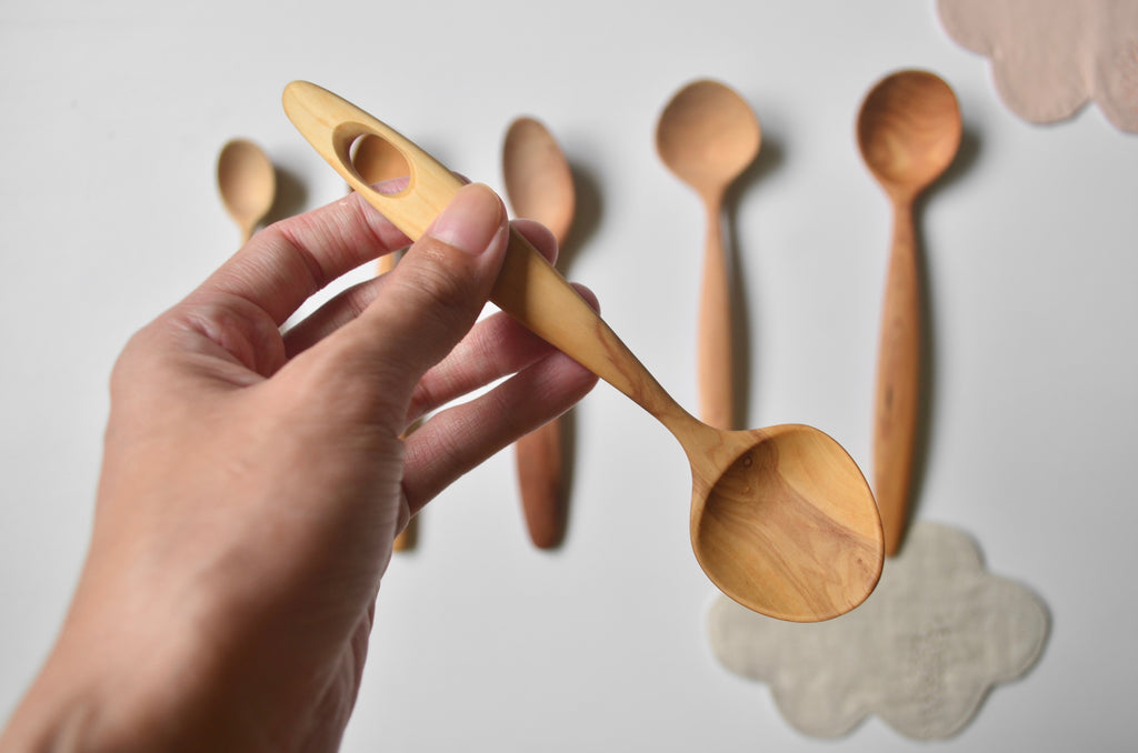 Hand carved mountain ash wooden spoon Singapore - Eat & Sip