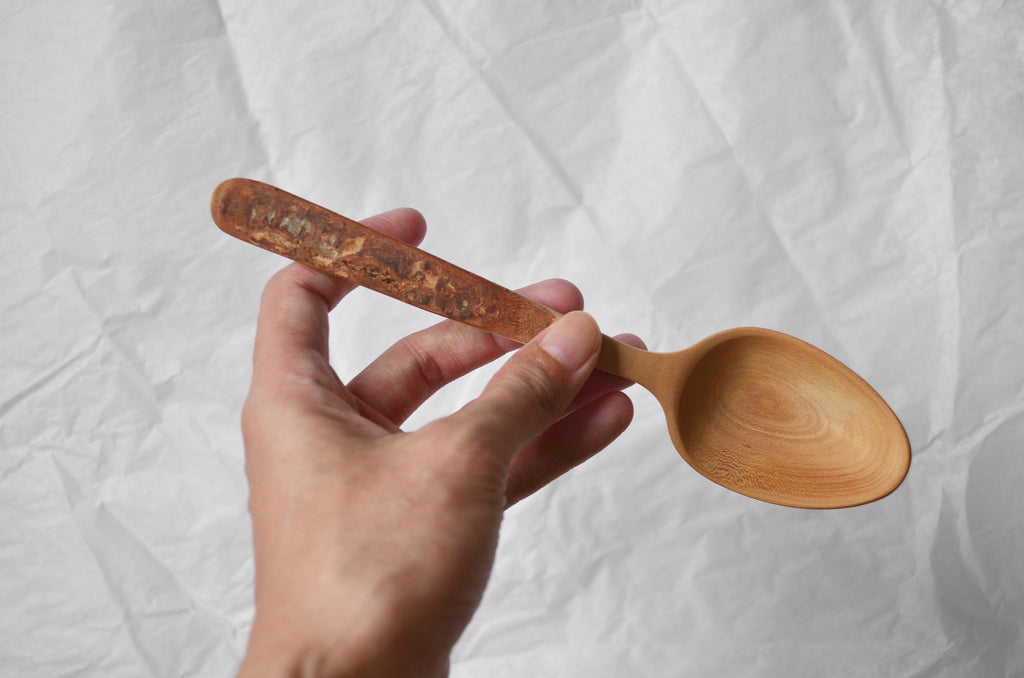 Hand carved apple wood spoon Singapore - Eat & Sip