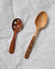 Hand carved apple wood with bark handle | Singapore tableware