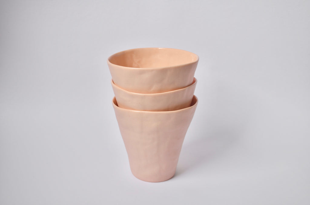 Hand-built beaker coiling | Unique tableware gifts