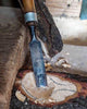 Hand carved apple wood with bark handle | Singapore tableware
